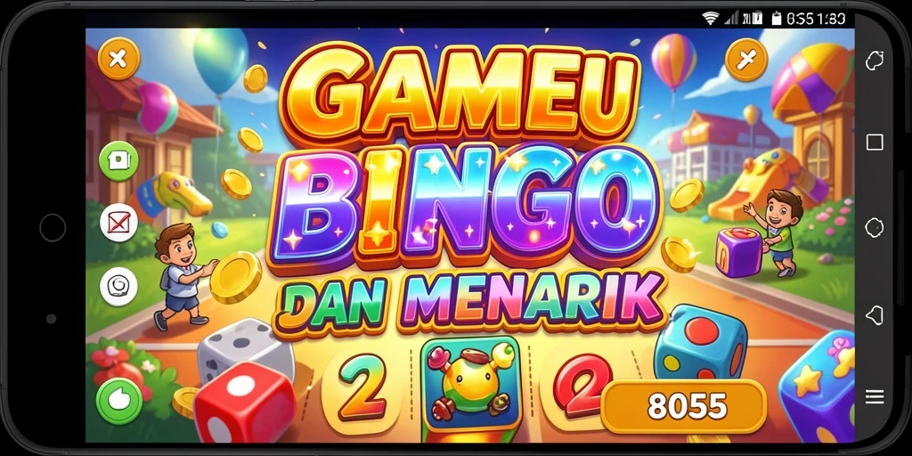 Tampilan gameplay Bingo yang penuh warna dan menarik.