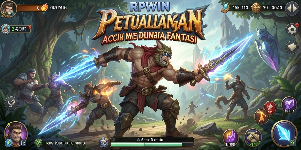 Screenshot menampilkan pertempuran seru di dunia RPWIN.