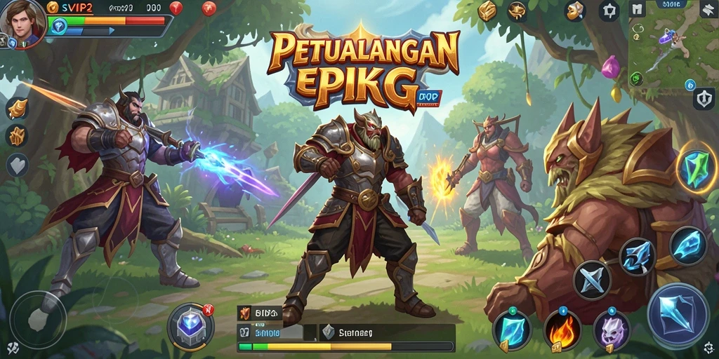 Tangkapan layar utama SVIP2 yang menunjukkan aksi pertarungan RPG yang mendebarkan.