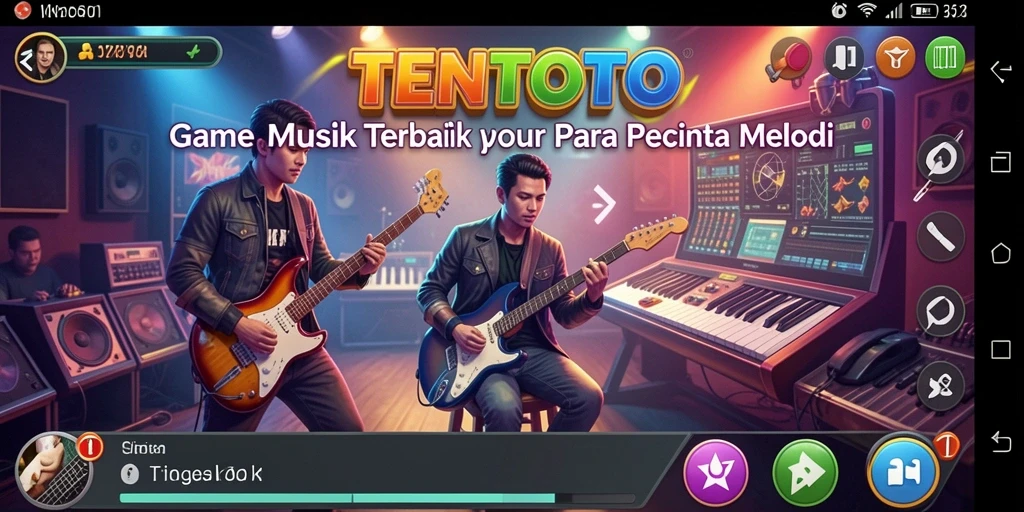 Tampilan gameplay TENTOTO yang menarik dan penuh warna.