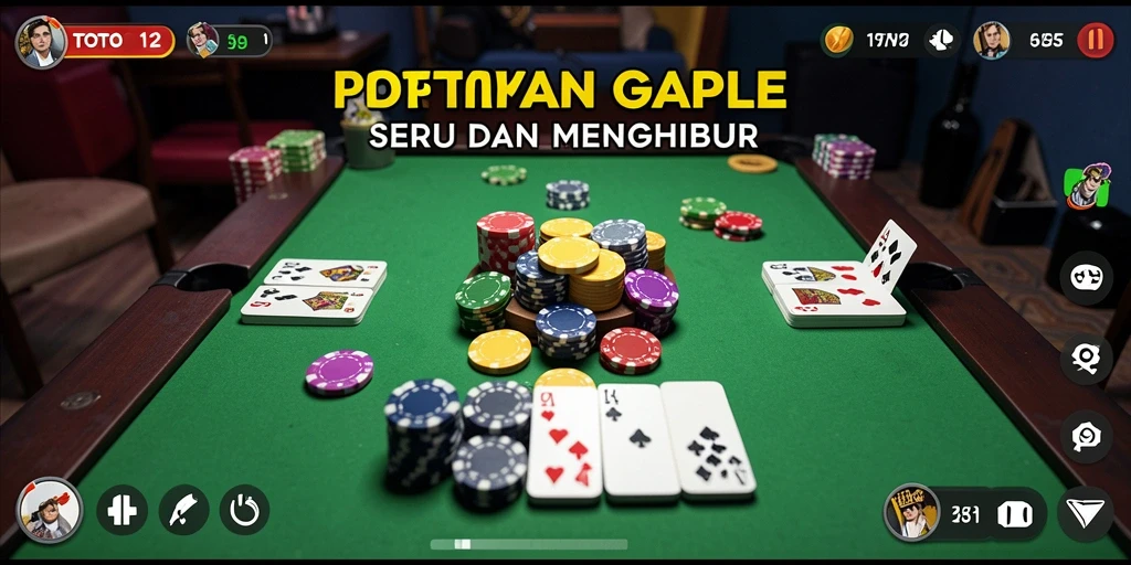 Tangkapan layar utama TOTO12 menampilkan aksi seru permainan Gaple.