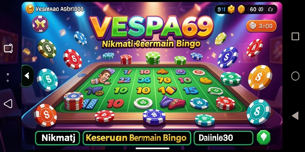 Screenshot VESPA69 menunjukkan gameplay Bingo yang menarik dan interaktif.